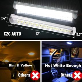 img 2 attached to 🚐 CZC AUTO 12V LED Interior Light Bar – RV Strip Light Fixtures with ON/Off Switch, Camp Shell Light, 48 LED Strip Lights Ideal for Van, Lorry, RV, Motorhome, Truck, Trailer, Boat, Cabinet, Camping – Pack of 8