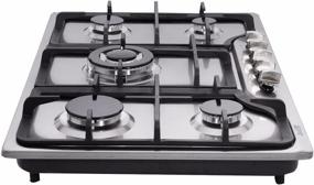 img 2 attached to Deli-kit 30 inch Gas Cooktops: High-Performance Dual Fuel 5 Burners Cooktop with Sealed Stainless Steel Gas Hob (DK257-A01)