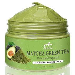 img 4 attached to Revitalizing Green Tea Skincare Facial Mask: Detox Clay Mud Mask with Avocado & Aloe - Deep Cleansing, Hydrating, Detoxing & Relaxing Treatment; Reduces Pores, Acne & Blackheads