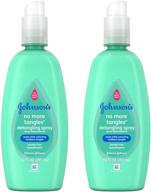 💆 johnson's no more tangles spray detangler (pack of 2) - 10 ounce, tangle-free hair care solution logo