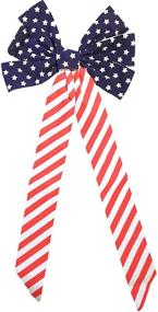 img 1 attached to Black Duck Brand American Flag Patriotic Bows - 🎉 Large 11.5 x 26-inches, Assorted Designs, 8-Pack: Perfect Decoration for Celebrations
