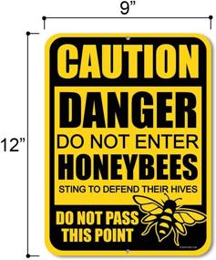 img 1 attached to Caution! Trespassers at Risk: Beware of Danger from Honeybees - Aluminum Sign