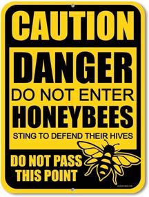 img 2 attached to Caution! Trespassers at Risk: Beware of Danger from Honeybees - Aluminum Sign