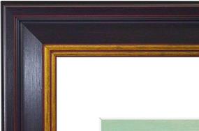 img 2 attached to 🖼️ SEO-Optimized 11x14 Black Photo Frame by Golden State Art with Burgundy & Gold Border Lines - 2-inch Wide, includes White Mat for 8x10 Pictures & Real Glass