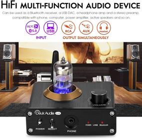 img 2 attached to 🔊 Powerful Mini Bluetooth 5.0 Tube Headphone Amplifier USB DAC - Enhancing Audio Quality with Stereo Audio Preamp APTX-LL