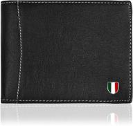 giovanny genuine leather wallet, blkbckp01, black logo