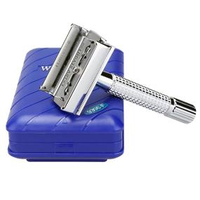 img 1 attached to 🪒 WEISHI 9306F Safety Razor and Portable Travel Case with 5 Blades