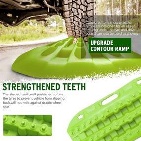 img 1 attached to 🚜 BUNKER INDUST Off-Road Traction Boards: The Ultimate 4x4 Jeep Tire Traction Tool for Mud, Sand, and Snow - 2 Pcs Recovery Tracks Traction Mat - High-Performance Green Traction Ladder