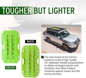 img 2 attached to 🚜 BUNKER INDUST Off-Road Traction Boards: The Ultimate 4x4 Jeep Tire Traction Tool for Mud, Sand, and Snow - 2 Pcs Recovery Tracks Traction Mat - High-Performance Green Traction Ladder