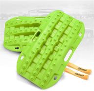 🚜 bunker indust off-road traction boards: the ultimate 4x4 jeep tire traction tool for mud, sand, and snow - 2 pcs recovery tracks traction mat - high-performance green traction ladder logo