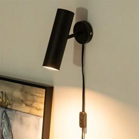 img 4 attached to Modern Plug In Wall Sconce Lighting & Ceiling Fans