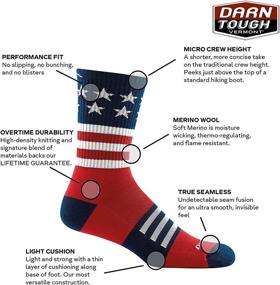 img 2 attached to 🧦 Durable Captain Stripe Micro Crew Lightweight Socks with Cushioning - Men's