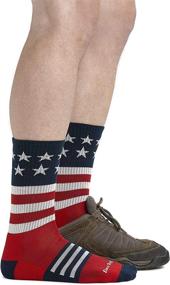 img 1 attached to 🧦 Durable Captain Stripe Micro Crew Lightweight Socks with Cushioning - Men's