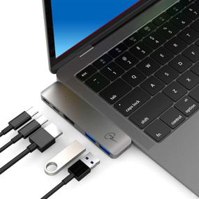 img 4 attached to 💻 CharJenPro USB C Hub for MacBook Air 2020/2019, MacBook Pro 2020/2019-2016 (M1) 16”, 15”, 13” - 100W Power Delivery, 40Gbps USB C Port, 2xUSB 3.0 Slim USBC Adapter