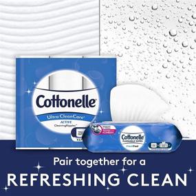 img 2 attached to 🧻 Cottonelle Ultra CleanCare Strong Toilet Paper: 6 Family Mega Rolls, Active Cleaning Ripples, Bath Tissue (32 Regular Rolls)