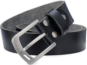 img 3 attached to MOZETO Leather Genuine Casual Anti Scratch Men's Accessories in Belts