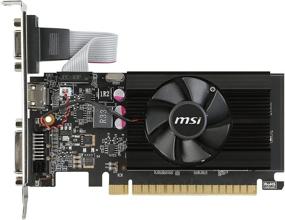 img 3 attached to 💻 MSI Gaming GeForce GT 710 2GB GDRR3 64-bit HDCP Support DirectX 12 OpenGL 4.5 Single Fan Low Profile Graphics Card (GT 710 2GD3 LP): Enhance Your Gaming Experience with this Powerful Graphics Card