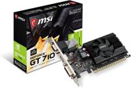 💻 msi gaming geforce gt 710 2gb gdrr3 64-bit hdcp support directx 12 opengl 4.5 single fan low profile graphics card (gt 710 2gd3 lp): enhance your gaming experience with this powerful graphics card logo