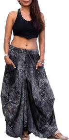 img 4 attached to 🌸 Thaluta Women's Maxi Skirt: Bohemian Style with Pockets, Gypsy Elastic High Waist, and Comfortable Cotton Fabric