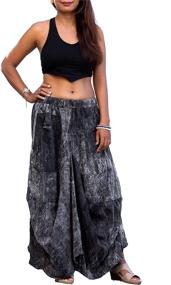 img 2 attached to 🌸 Thaluta Women's Maxi Skirt: Bohemian Style with Pockets, Gypsy Elastic High Waist, and Comfortable Cotton Fabric