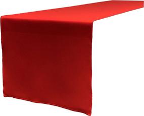 img 1 attached to Red Polyester Poplin Table Runner - LA Linen, 14 by 108-Inch
