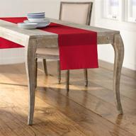 red polyester poplin table runner - la linen, 14 by 108-inch logo