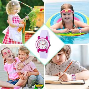 img 1 attached to ⌚ Waterproof Kids Analog Watch: Teach Your Child Time with Soft Band - For Boys and Girls, 3-12 Years