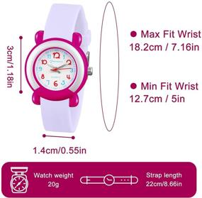 img 2 attached to ⌚ Waterproof Kids Analog Watch: Teach Your Child Time with Soft Band - For Boys and Girls, 3-12 Years