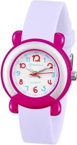 img 4 attached to ⌚ Waterproof Kids Analog Watch: Teach Your Child Time with Soft Band - For Boys and Girls, 3-12 Years