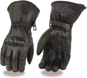 img 2 attached to Premium Milwaukee Leather SH815 Men's Waterproof 🧤 Gauntlet Gloves – Black Leather with Hard Knuckles