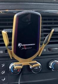 img 4 attached to 📱 Convenient Wireless Car Charger Mount with Auto-Clamping for iPhone11/11Pro/11ProMax, Samsung S10/S9, LG, Google Pixel & More (Gold)