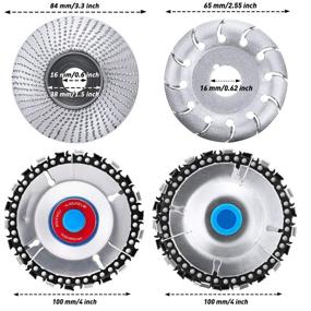 img 3 attached to 🪚 Wood Grinding Wheel 12 Tooth Wood Shaping Disc - Angle Grinder Chain Disc with Replacement Chain for Woodworking - Sanding Carving Shaping Polishing Grinding Wheel Tool