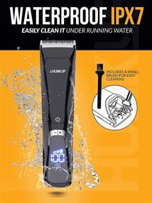 img 1 attached to 🪒 HUNKUP Precision Cut-Safe Tech Body Hair Trimmer for Men - Electric Razor for Men Pubic Hair | Waterproof Body Groomer and Pubic Hair Trimmer for Men Grooming | Men’s Groin Trimmer