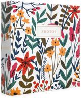 🌸 jot & mark 200 4x6 photo album set - clear pocket sleeves, 6 tab dividers, 3-ring binder 8.5x9.5 (wildflower bouquet) for enhanced seo logo