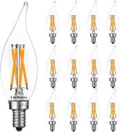 💡 litehistory e12 dimmable led bulb 6w (60w equivalent) - 2700k soft white - energy efficient candelabra bulb for chandeliers & ceiling fans - clear - 12 pack logo