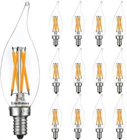 img 4 attached to 💡 LiteHistory E12 Dimmable LED Bulb 6W (60W Equivalent) - 2700K Soft White - Energy Efficient Candelabra Bulb for Chandeliers & Ceiling Fans - Clear - 12 Pack