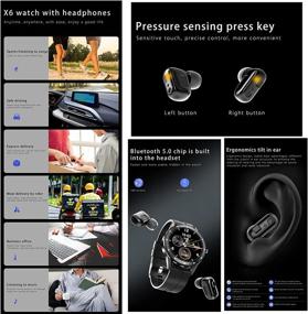 img 2 attached to X6 Smartwatch Bluetooth Earphone Pressure