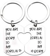 mother daughter keychain set - best friend, sister gift: you are my lorelai, i'm your rory logo