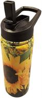 sunflower thermal water bottle pop up logo