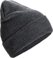 🧢 saferin knit beanie hat - cuffed winter cap for men and women | 1 & 2 packs included logo