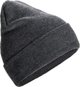 img 4 attached to 🧢 SAFERIN Knit Beanie Hat - Cuffed Winter Cap for Men and Women | 1 & 2 Packs Included