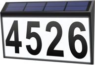 🌞 solar powered house numbers: homlux led lighted address plaque for yard, street & outdoor walls logo