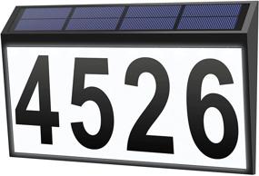 img 4 attached to 🌞 Solar Powered House Numbers: Homlux LED Lighted Address Plaque for Yard, Street & Outdoor Walls