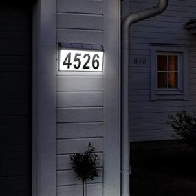 img 2 attached to 🌞 Solar Powered House Numbers: Homlux LED Lighted Address Plaque for Yard, Street & Outdoor Walls