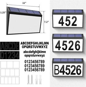 img 3 attached to 🌞 Solar Powered House Numbers: Homlux LED Lighted Address Plaque for Yard, Street & Outdoor Walls