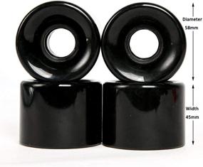 img 3 attached to FREEDARE 58mm Skateboard Wheels 82a + ABEC-7 Bearing Steel and Spacers Cruiser Wheels - Pack of 4: Superior Performance for Smooth Riding Experience