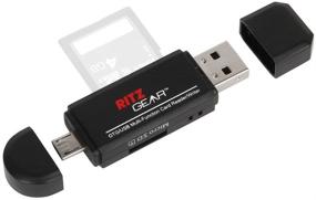 img 4 attached to 📱 Convenient 3-Pack Ritz Gear OTG USB/Micro USB Card Reader/Writer for PC, Tablet, and Smartphones