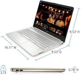 img 1 attached to 2021 Latest Model HP Pavilion Laptop with AMD Athlon 3050U Processor, 16GB RAM, 512GB SSD, Webcam, HDMI, Bluetooth, and Long Battery Life in Gold Color includes Win 10 and Oydisen Cloth