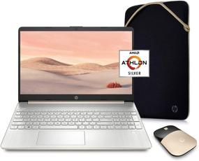 img 4 attached to 2021 Latest Model HP Pavilion Laptop with AMD Athlon 3050U Processor, 16GB RAM, 512GB SSD, Webcam, HDMI, Bluetooth, and Long Battery Life in Gold Color includes Win 10 and Oydisen Cloth
