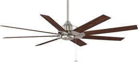 img 3 attached to 🌀 Fanimation F97910BN - Levon 63" Ceiling Fan, Brushed Nickel with Walnut Blades and Pull Chain